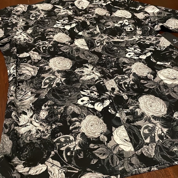 Men’s Empyre Button Down Floral Collared Cotton Short Sleeve Shirt Large - Picture 2 of 16